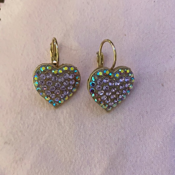 Beautiful crystal heart earrings - Picture 1 of 4